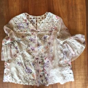 Elie Tahari Floral Blouse